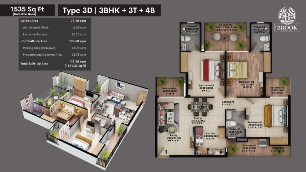 1535sf Floor Plan